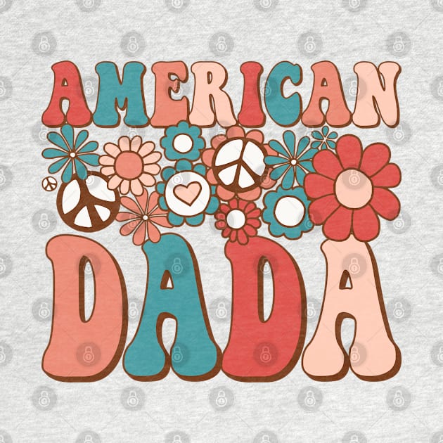 Retro Groovy American Dada Matching Family 4th of July by BramCrye